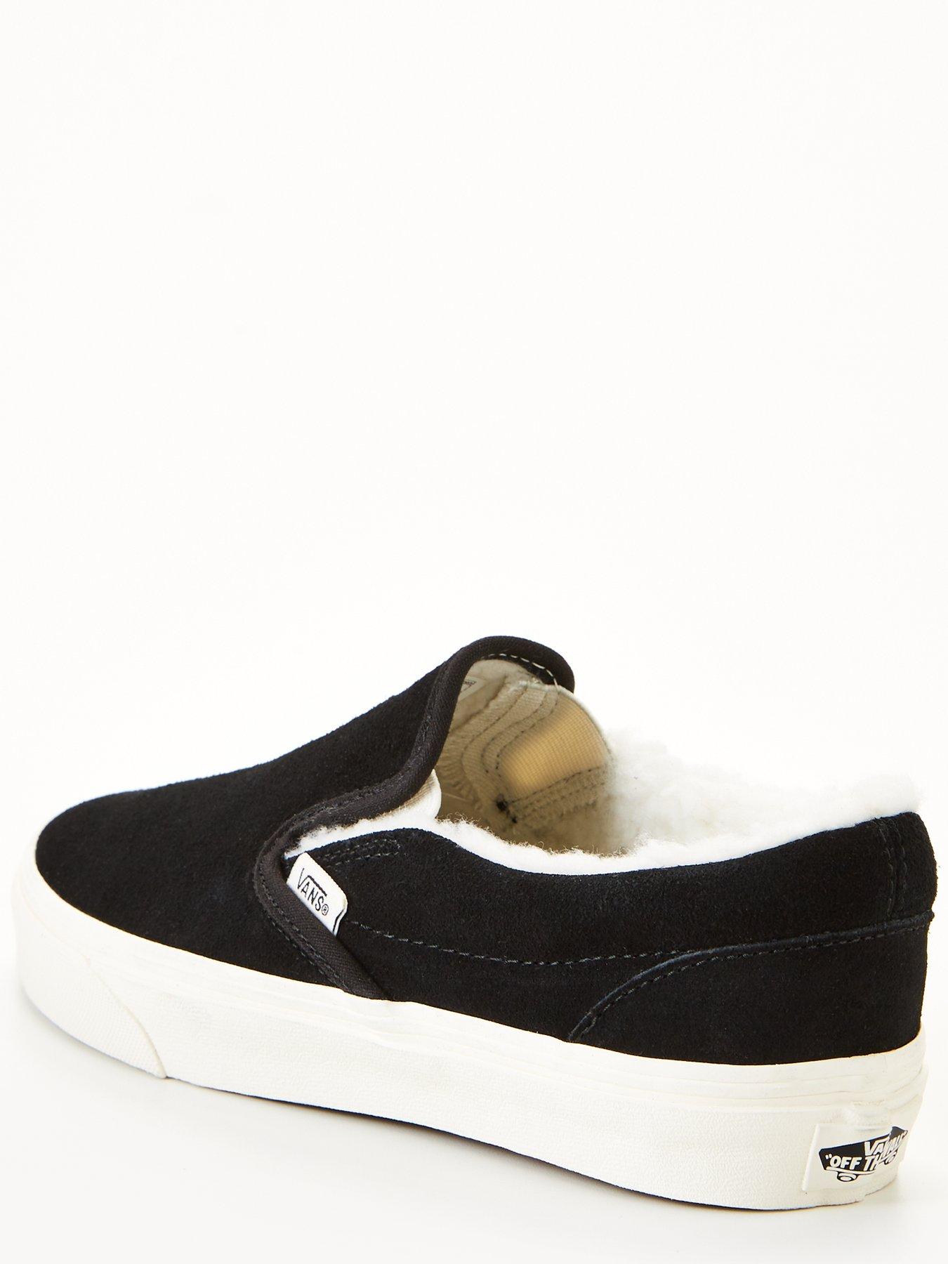 Vans classic slip hot sale on suede fleece