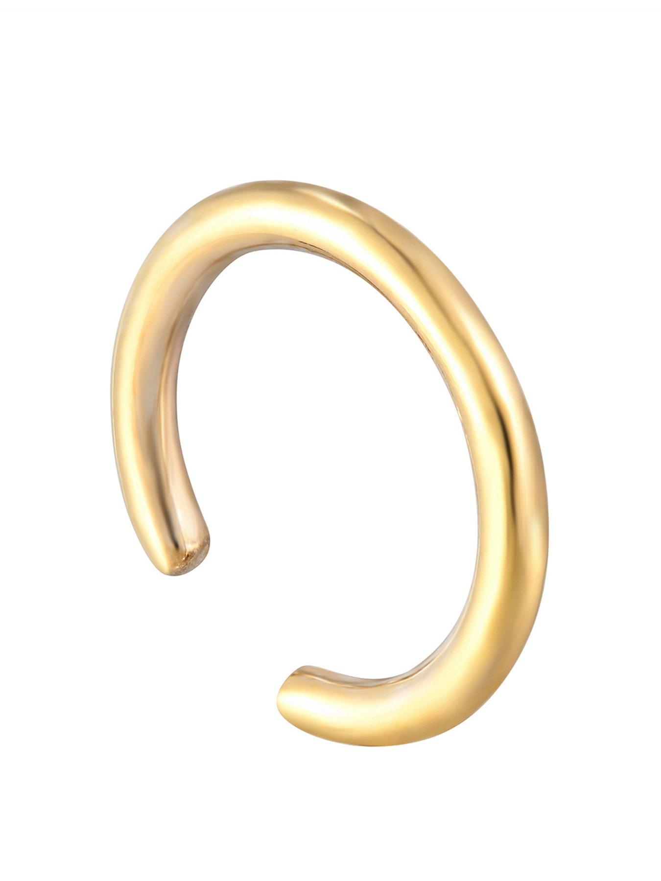 Product photograph of Seol Gold 18ct Gold Plated Sterling Silver Ear Cuff from very.co.uk