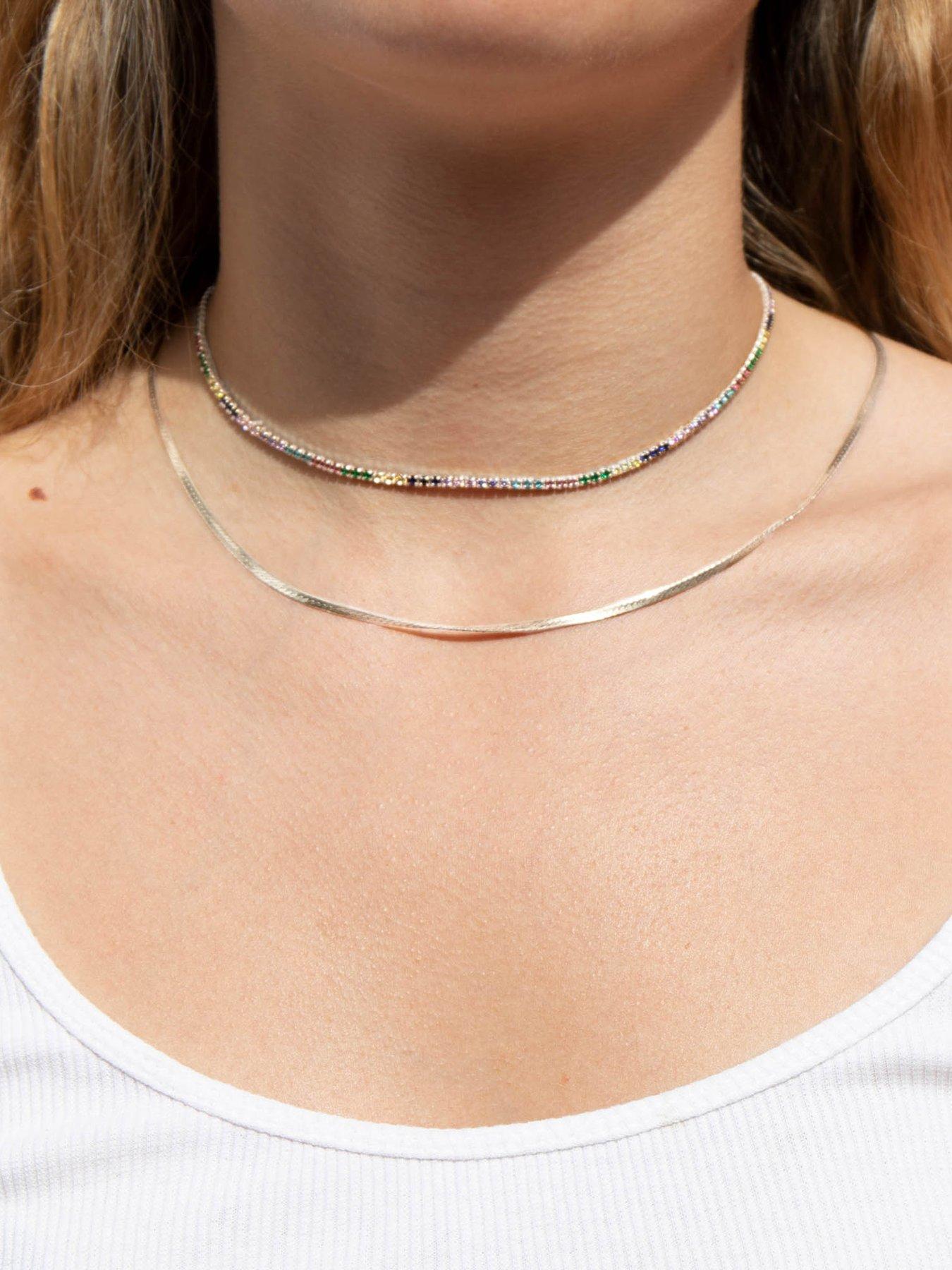 Cubic zirconia deals choker necklaces