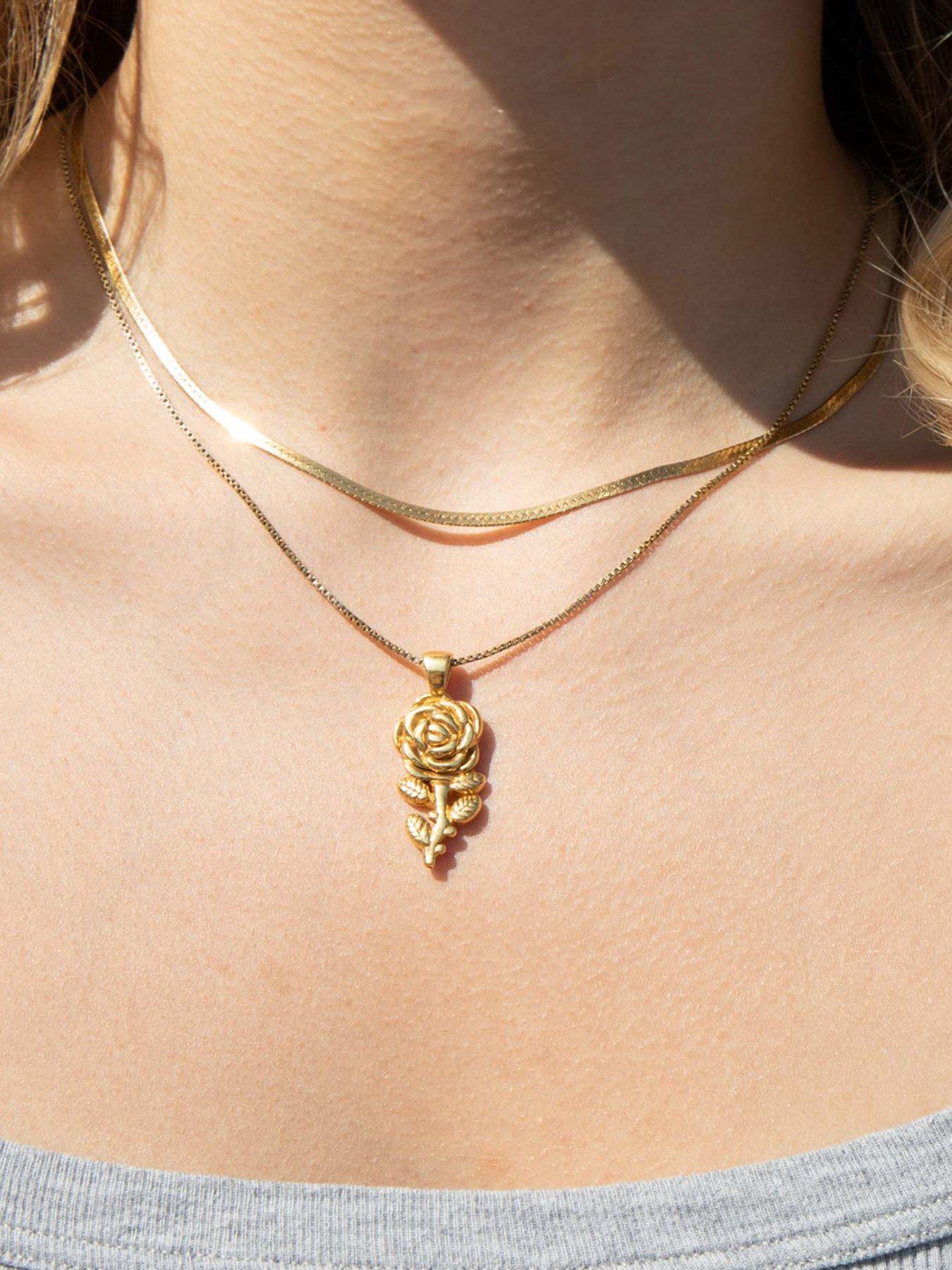 Image 2 of 5 of Seol + Gold 18ct Gold Plated Sterling Silver Adjustable Herringbone Chain