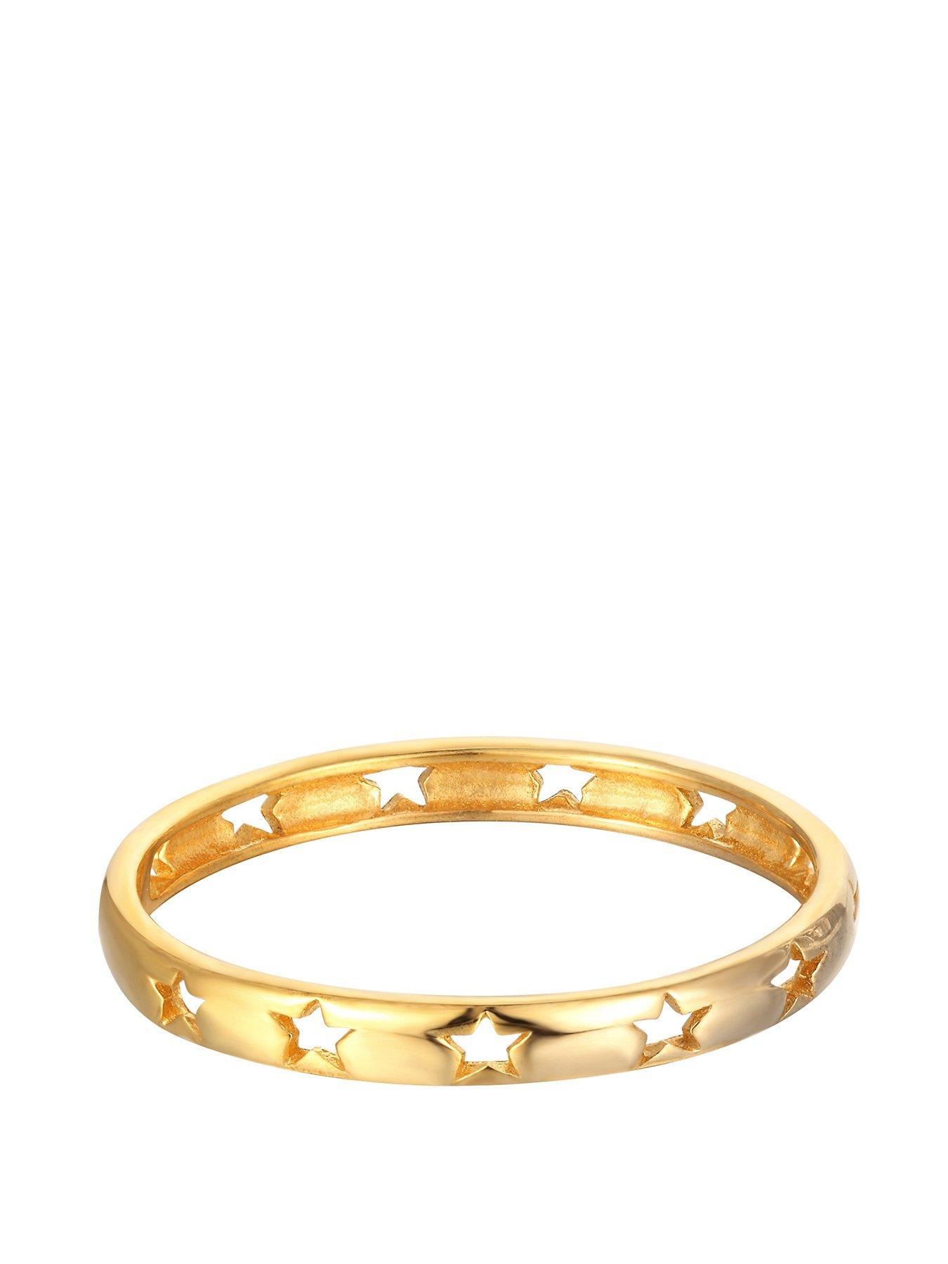 Image 3 of 5 of Seol + Gold 18ct Gold Plated Sterling Silver Star Band Ring