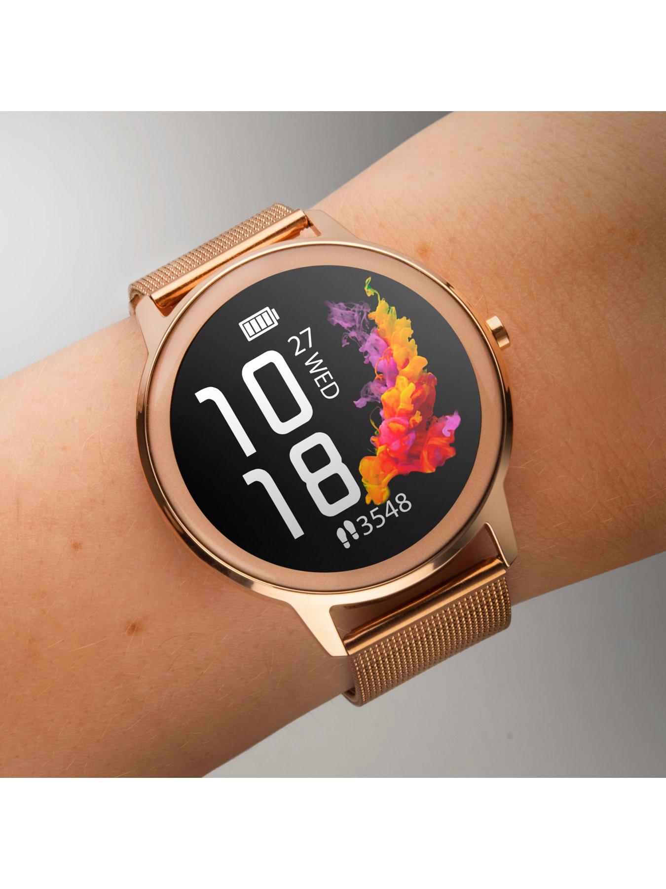 Rose gold smartwatch womens on sale