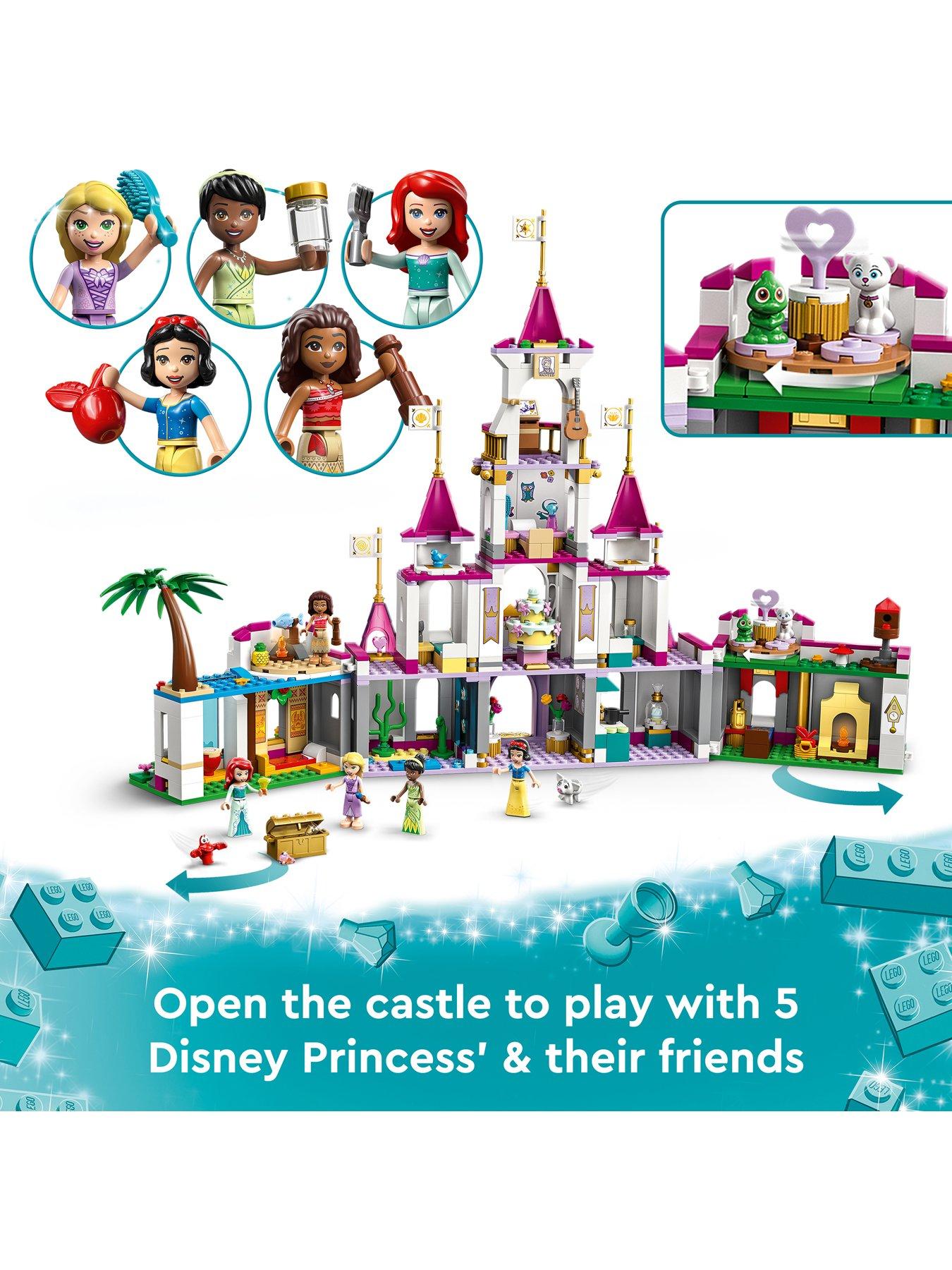 LEGO Disney Princess Ultimate Adventure Castle 43205 Building Toy with 5  Princess Mini-Dolls Including Ariel, Rapunzel and Snow White(Packaging May