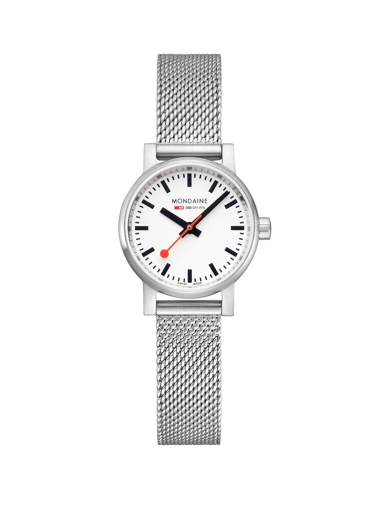 Product photograph of Mondaine Evo2 26 Mm Stainless Steel Ladies Watch from very.co.uk