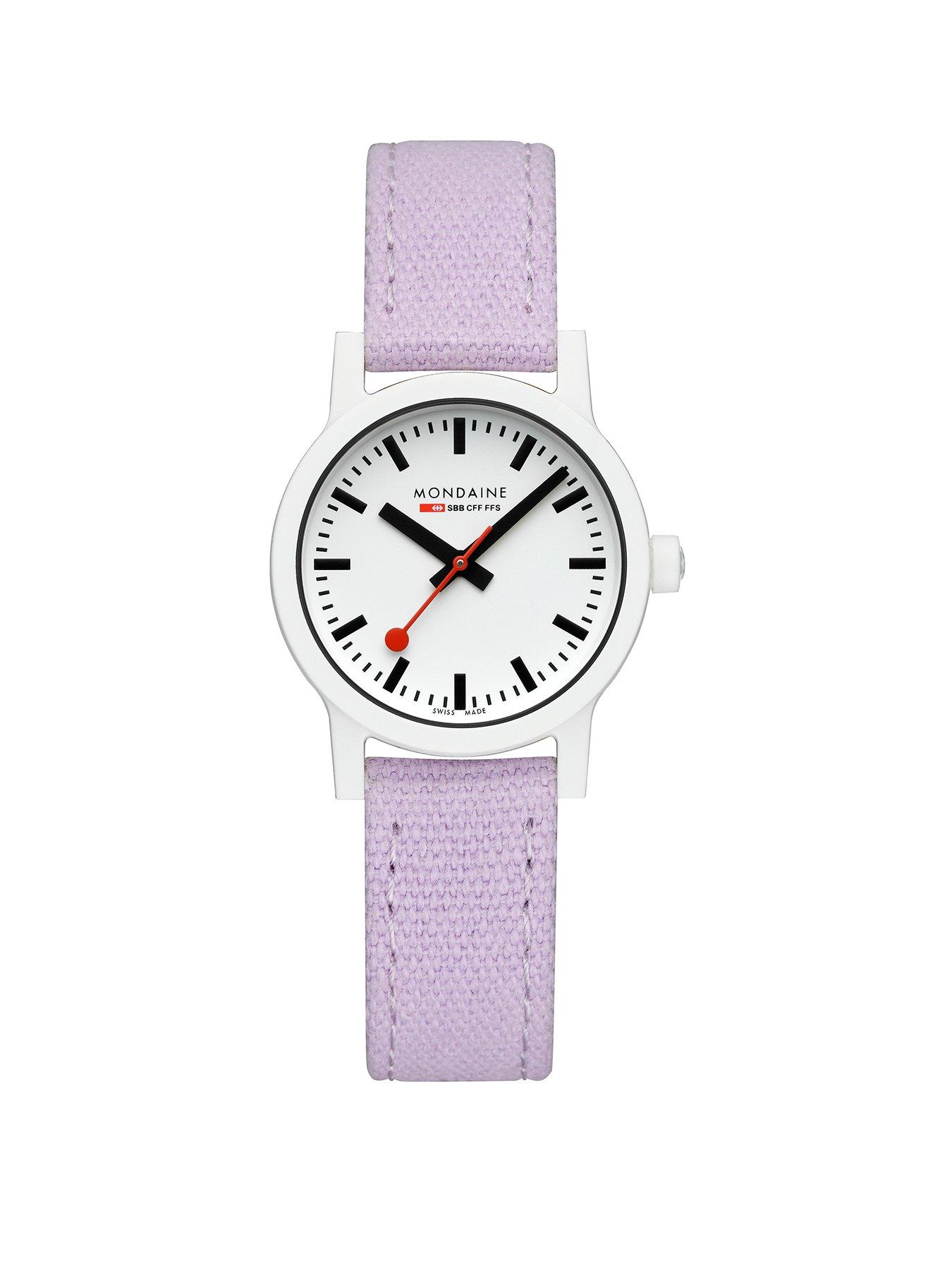 Product photograph of Mondaine Essence 32 Mm Textile With Cork Lining Ladies Watch from very.co.uk