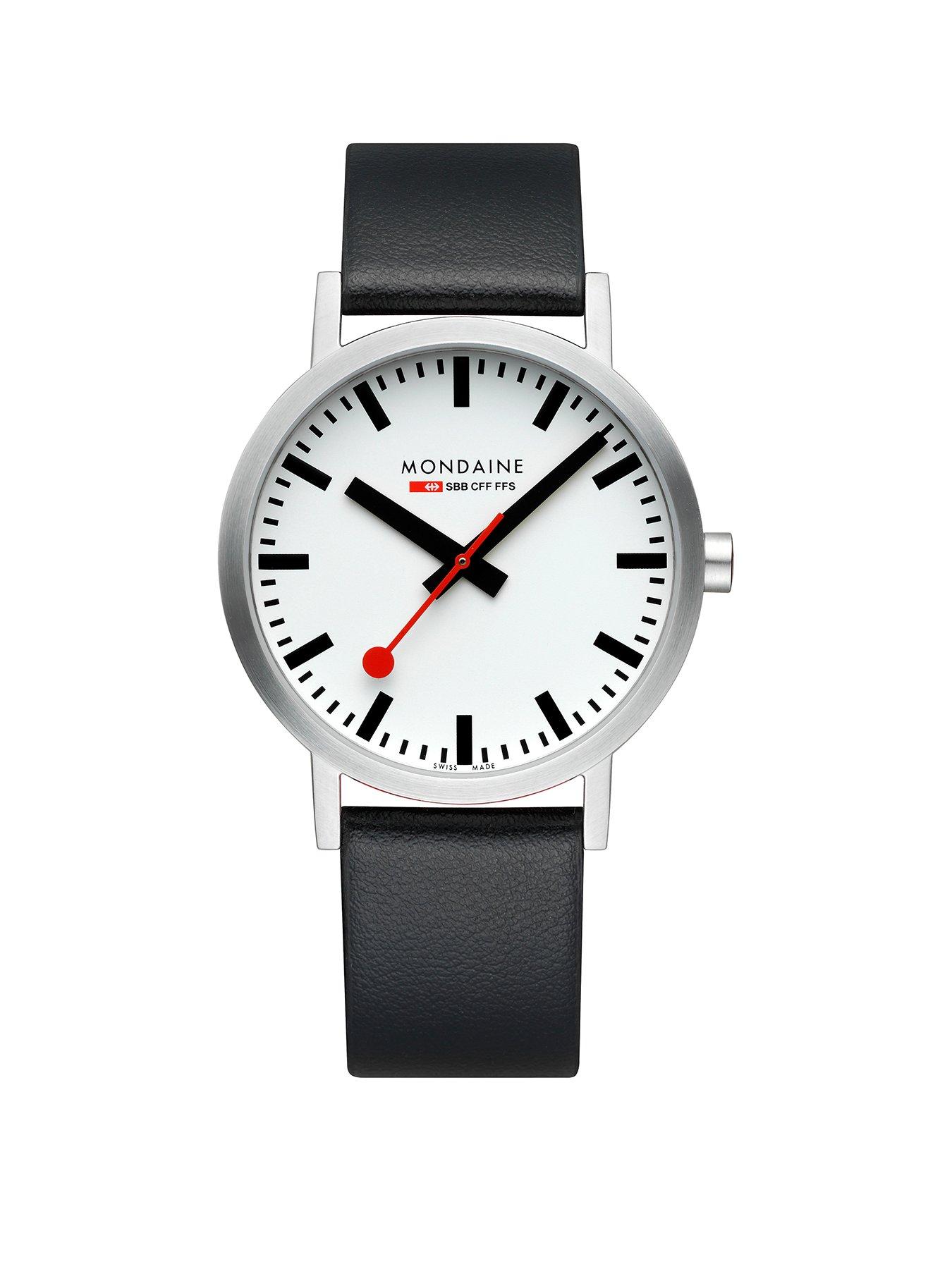Mondaine Classic 40 Mm Grape Leather Unisex Watch