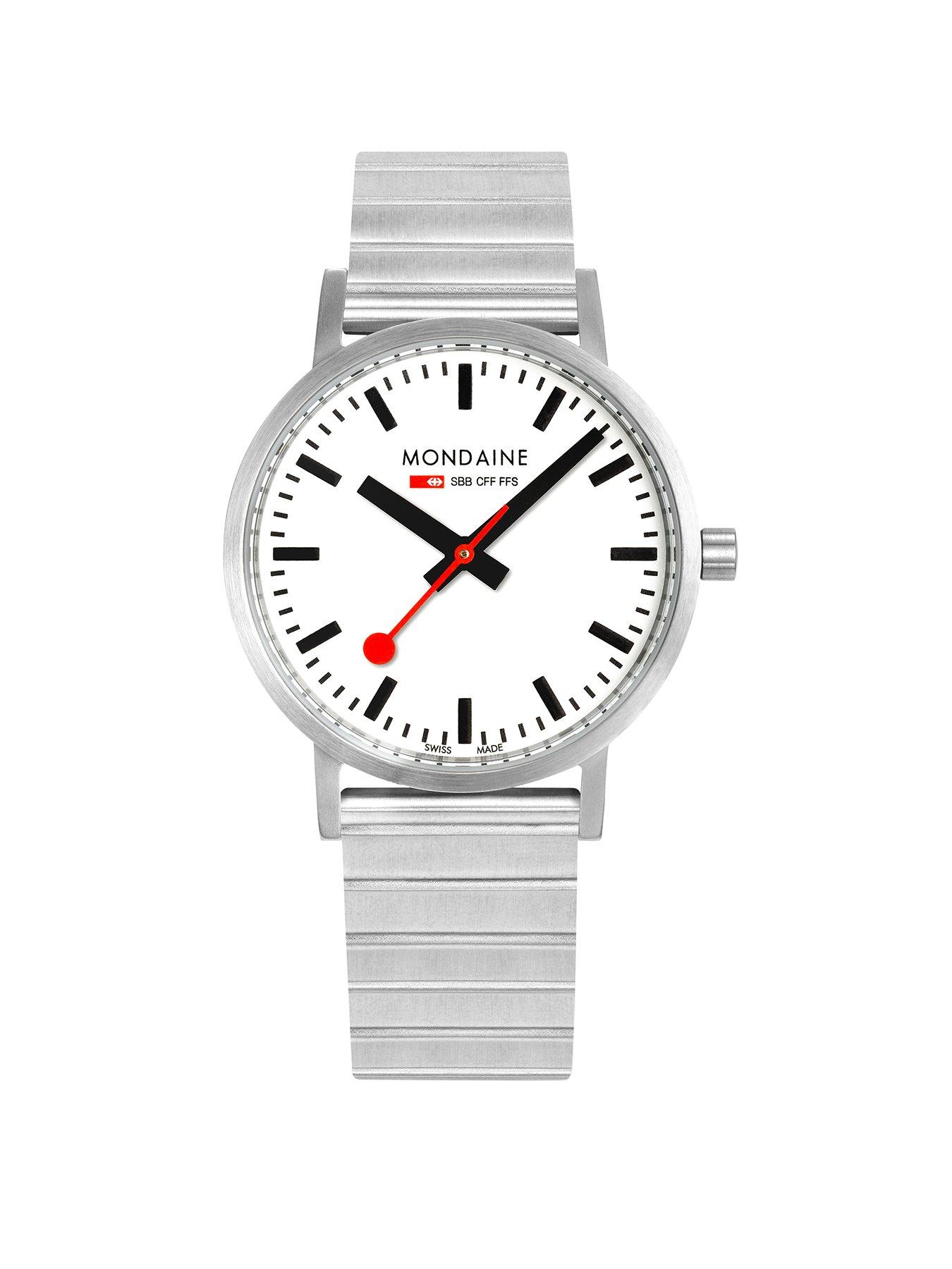 Product photograph of Mondaine Classic 40 Mm Stainless Steel Unisex Watch from very.co.uk