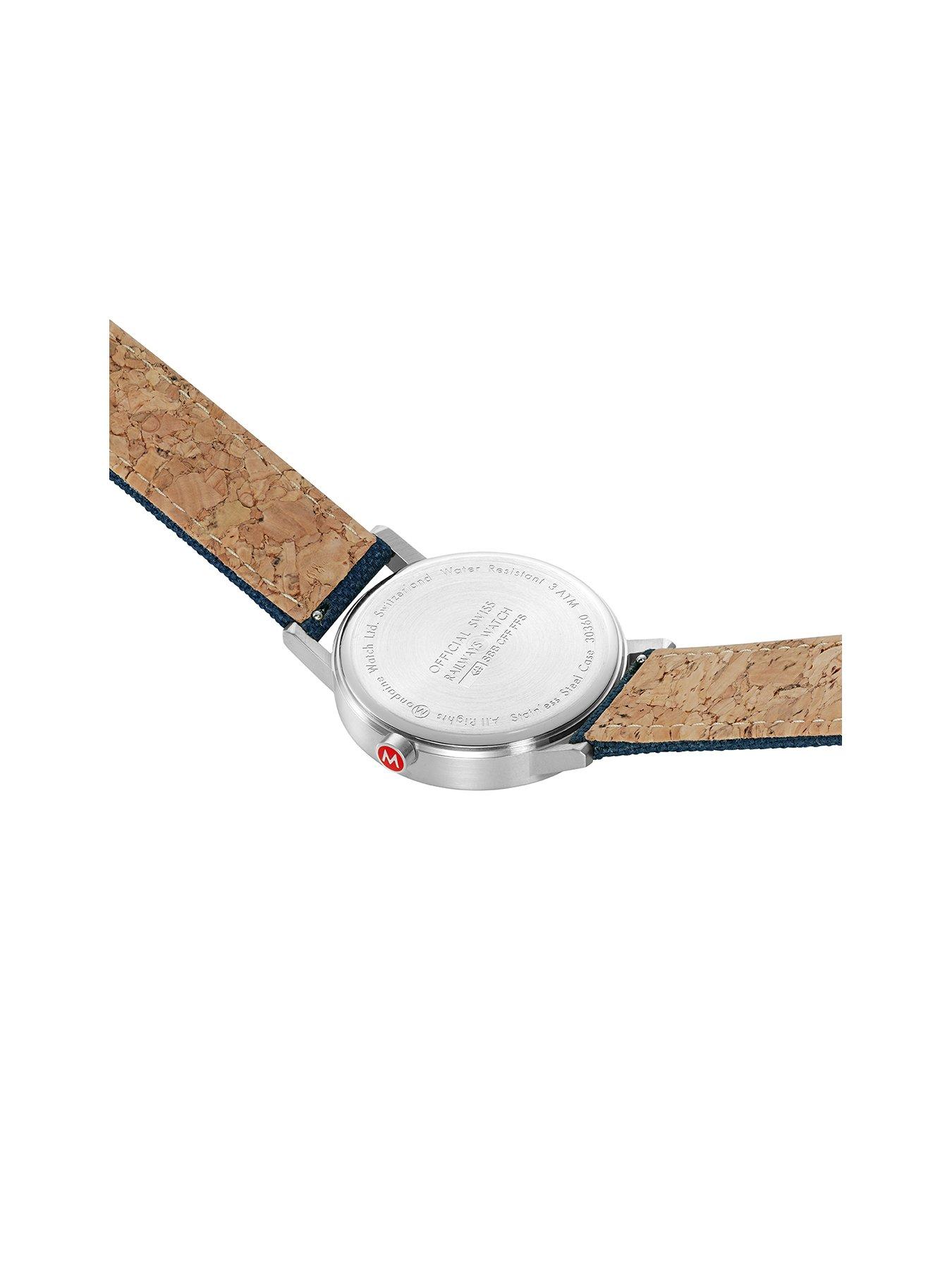 Image 2 of 7 of Mondaine Classic 40 Mm&nbsp;Textile With Cork Lining Unisex Watch