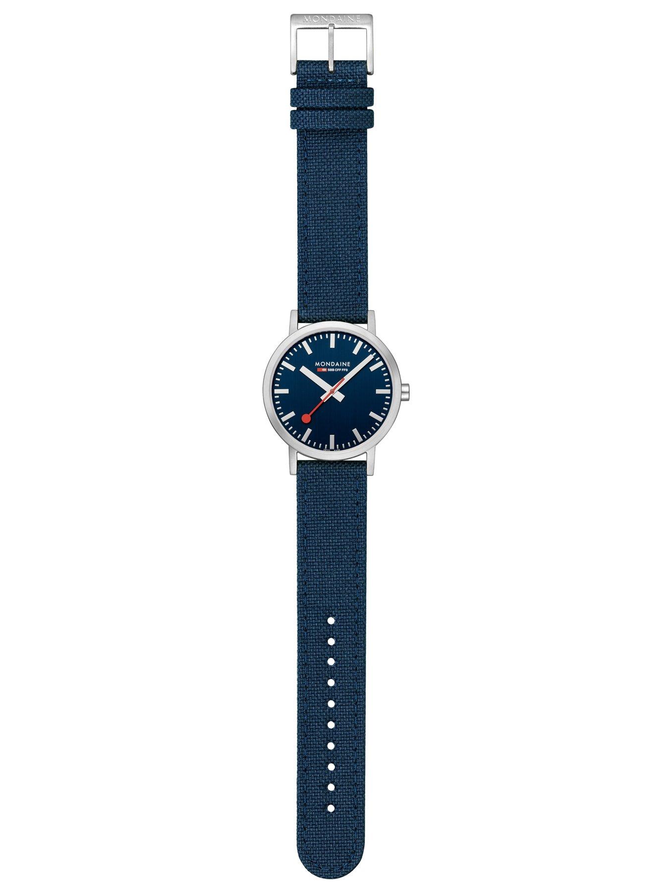 Image 4 of 7 of Mondaine Classic 40 Mm&nbsp;Textile With Cork Lining Unisex Watch
