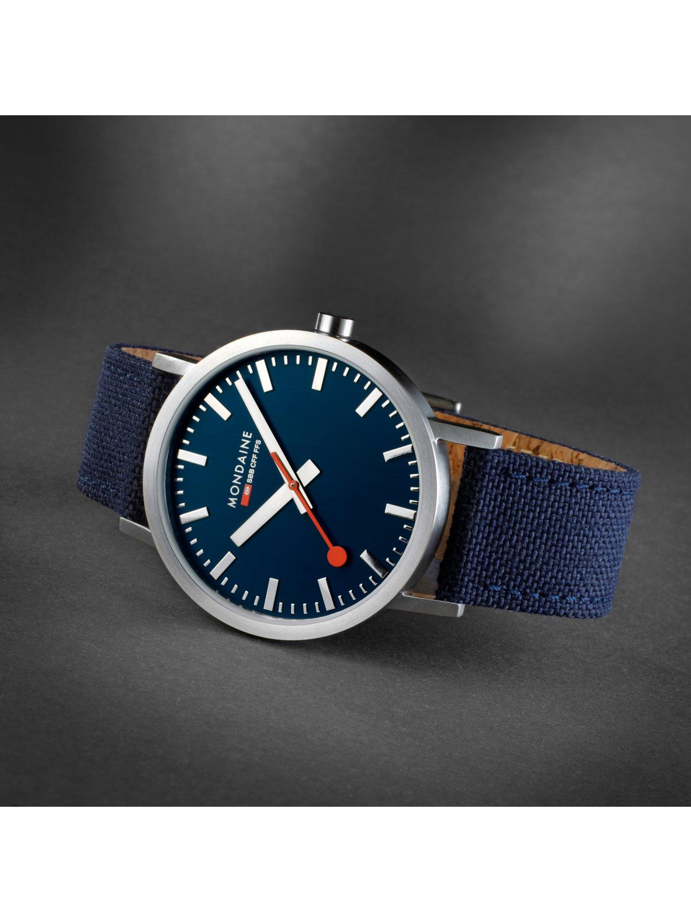 Image 5 of 7 of Mondaine Classic 40 Mm&nbsp;Textile With Cork Lining Unisex Watch