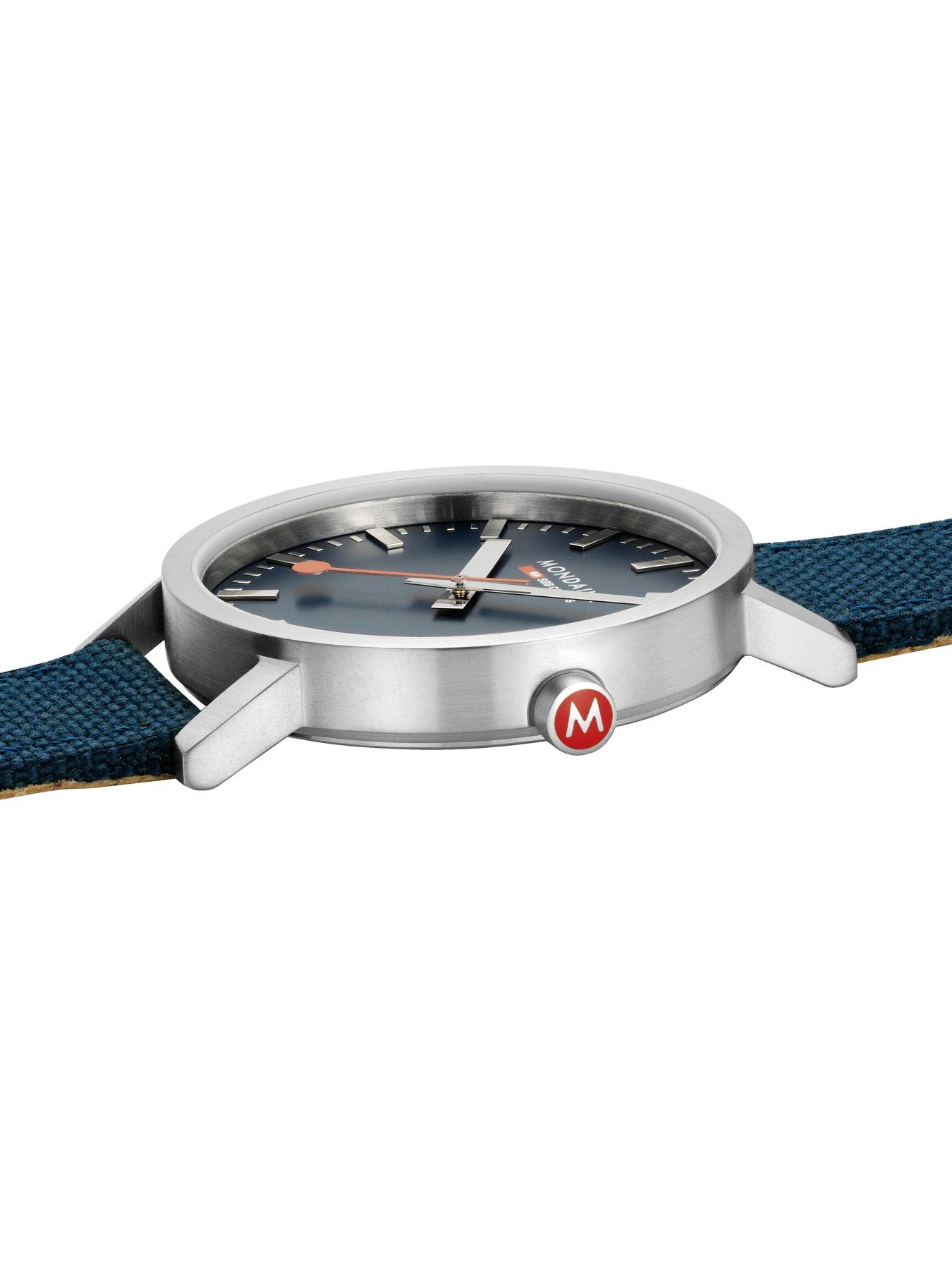 Image 6 of 7 of Mondaine Classic 40 Mm&nbsp;Textile With Cork Lining Unisex Watch