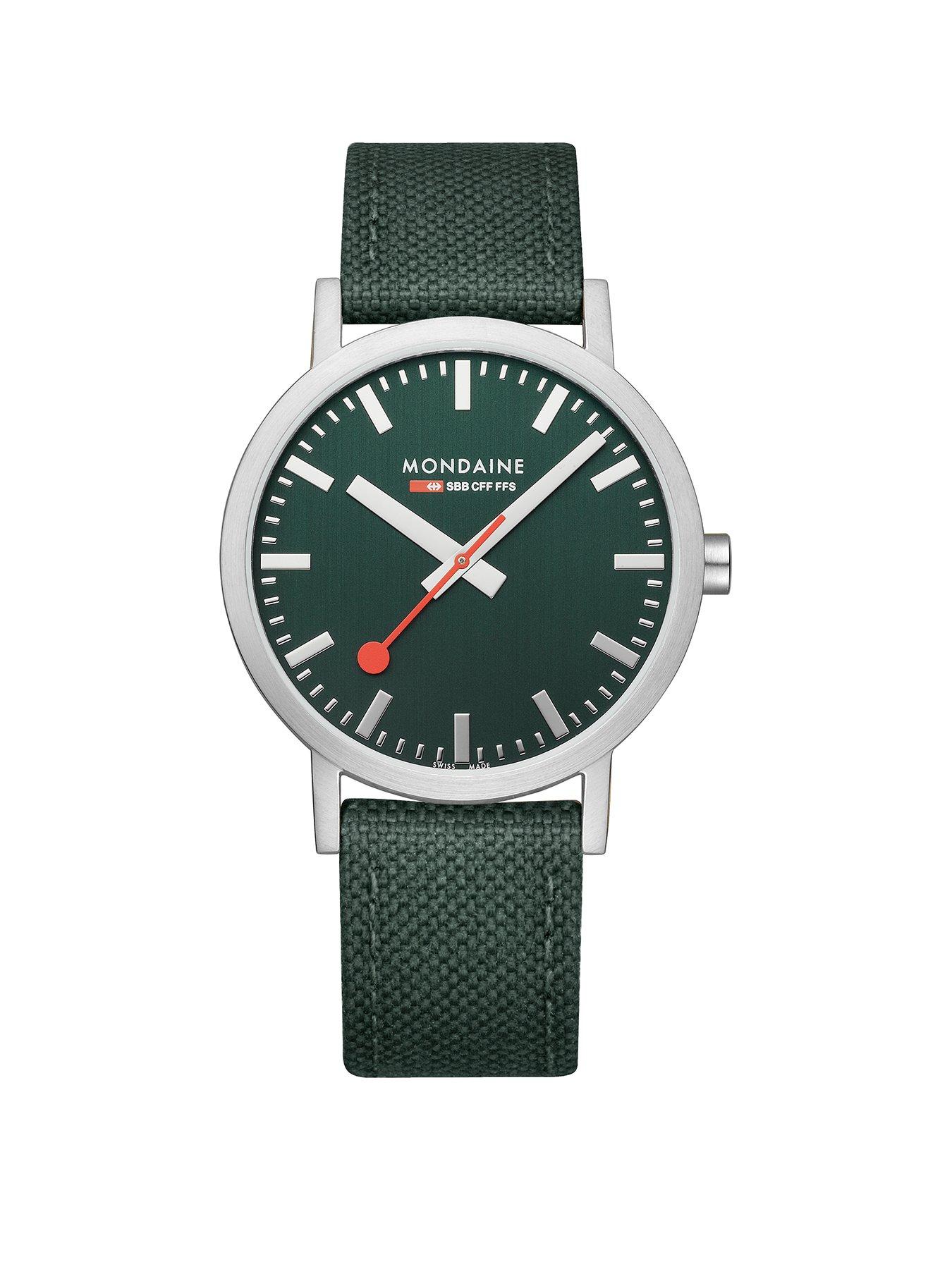 Mondaine Classic 40 Mm Textile With Cork Lining Unisex Watch