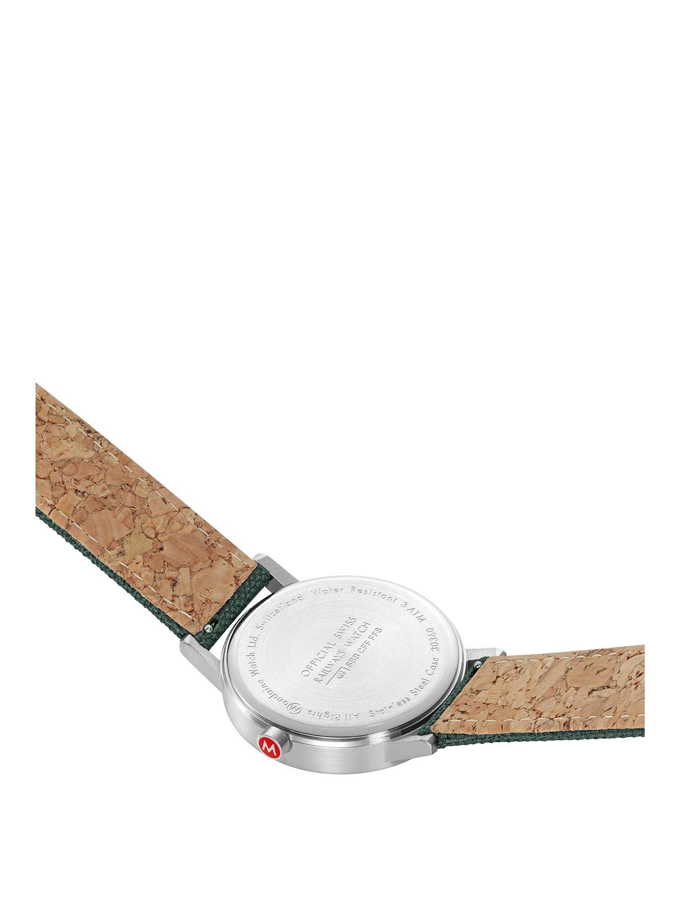 Image 2 of 7 of Mondaine Classic 40 Mm&nbsp;Textile With Cork Lining Unisex Watch