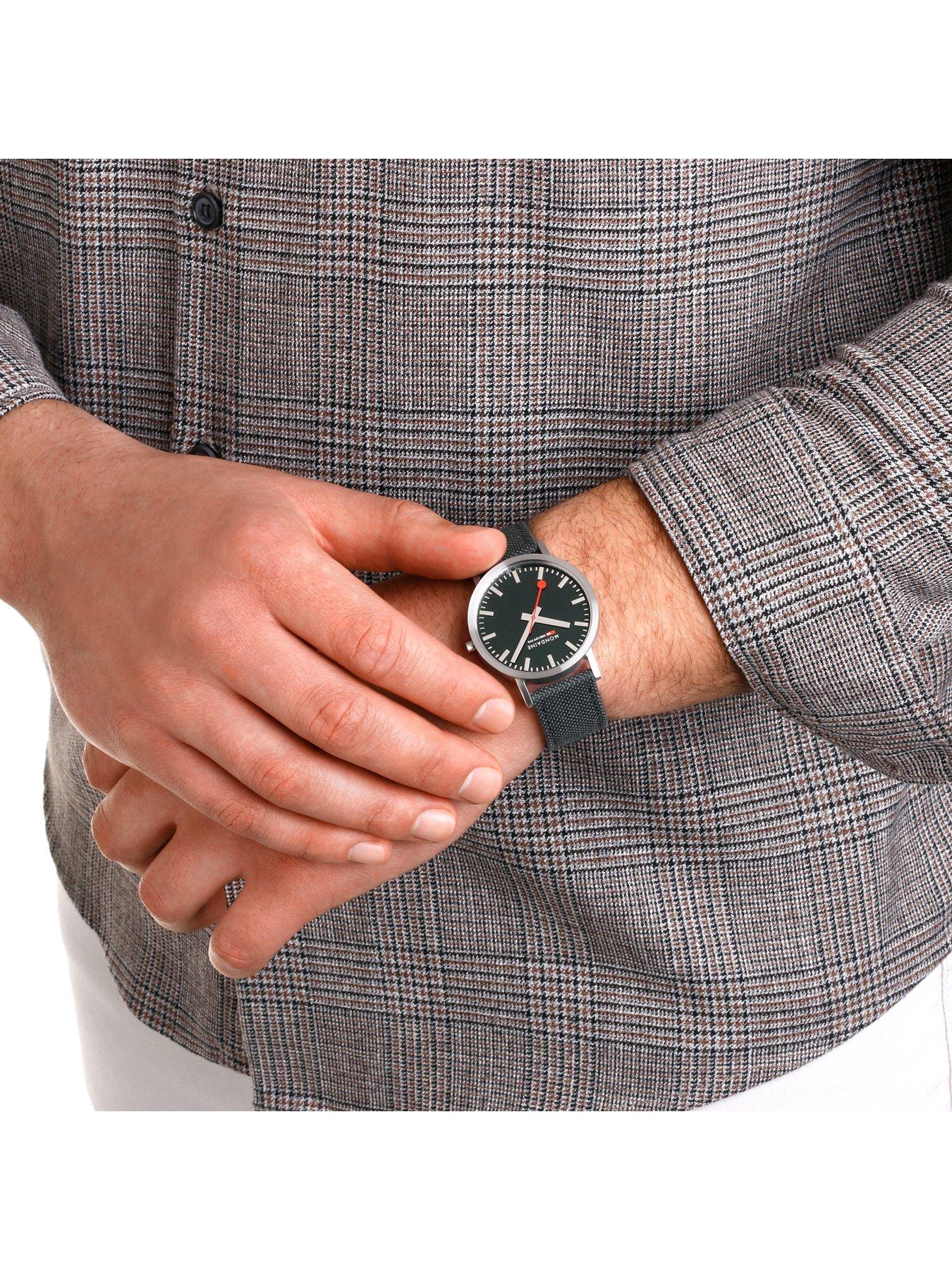 Image 3 of 7 of Mondaine Classic 40 Mm&nbsp;Textile With Cork Lining Unisex Watch