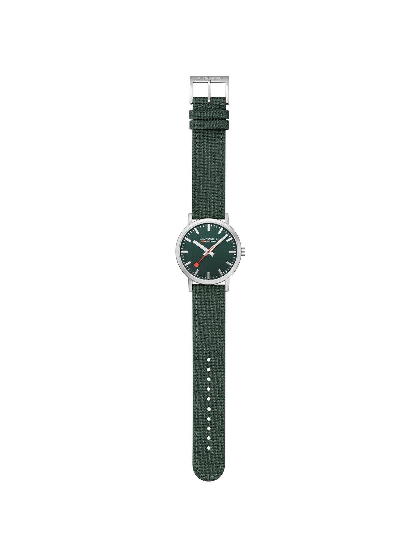 Image 4 of 7 of Mondaine Classic 40 Mm&nbsp;Textile With Cork Lining Unisex Watch