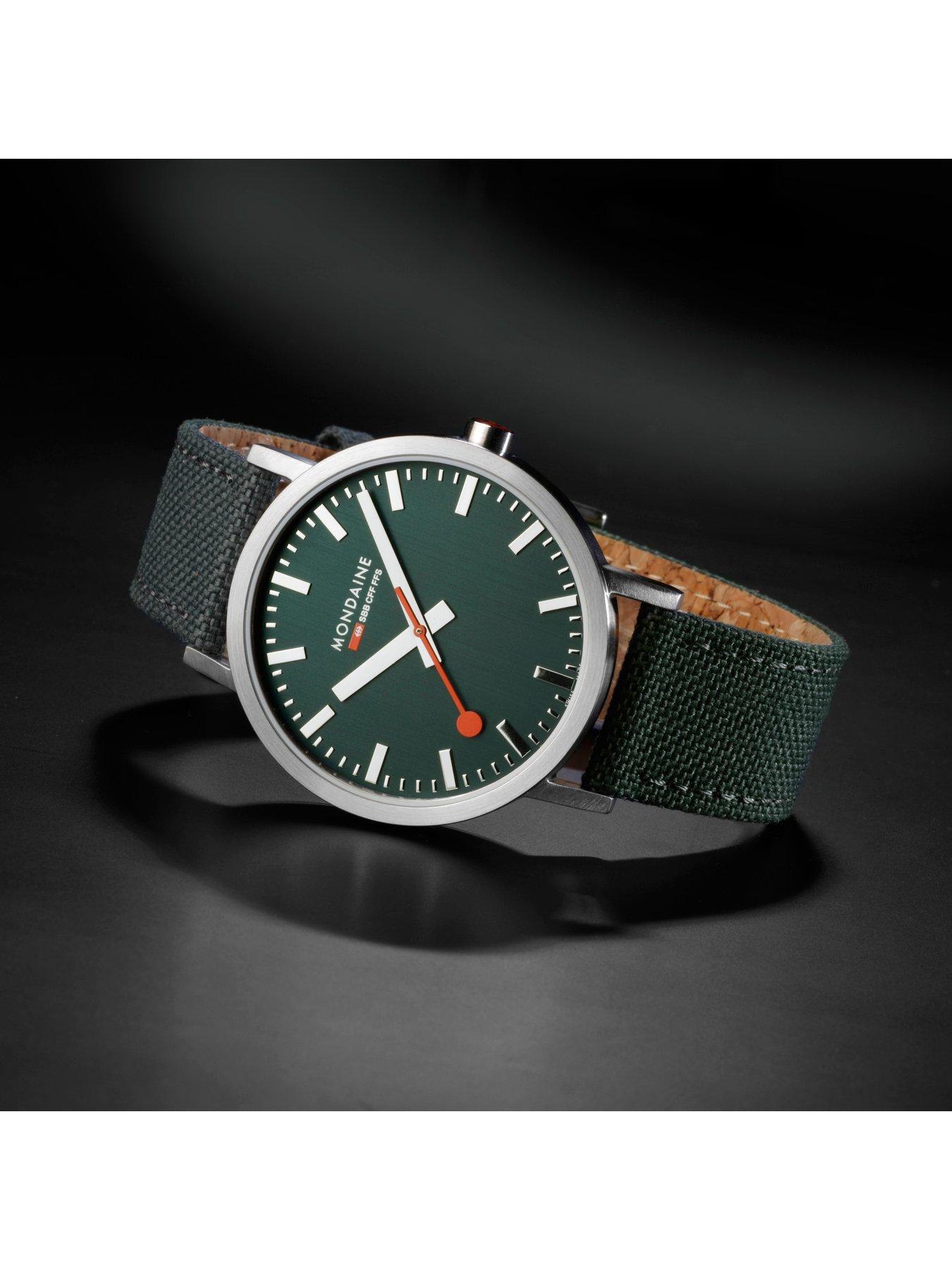 Image 5 of 7 of Mondaine Classic 40 Mm&nbsp;Textile With Cork Lining Unisex Watch