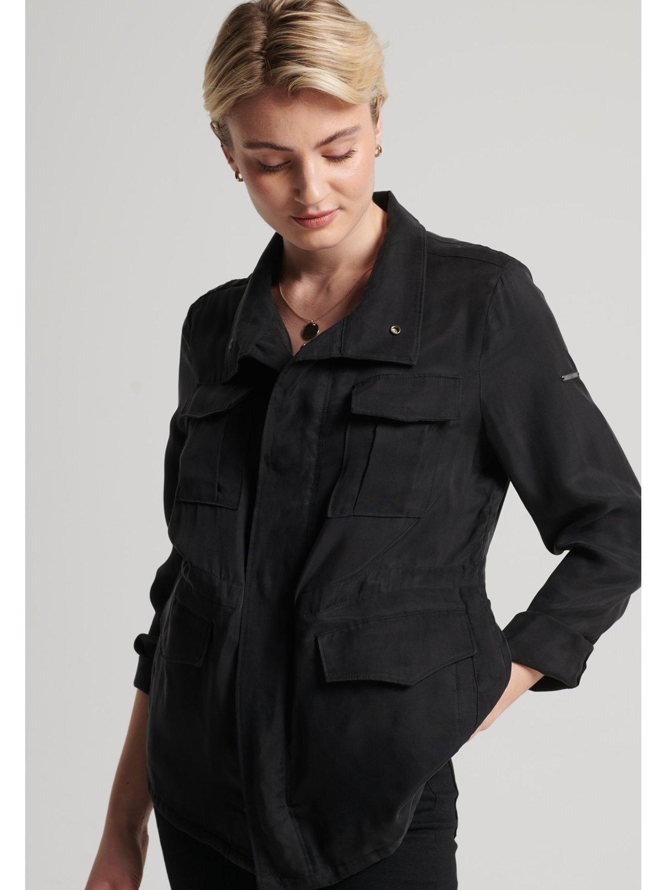 Womens black store utility jacket