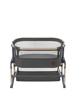 Product photograph of Maxi-cosi Iora Air Co-sleeper Rocking And Adjustable Bedside Crib Beyond Graphite from very.co.uk