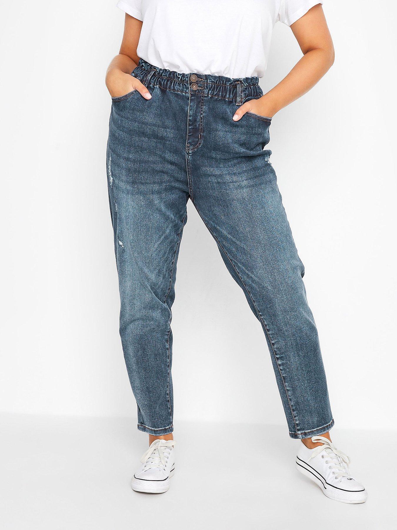 Plus Size Mom Jeans, Women's High Waisted Mom Jeans