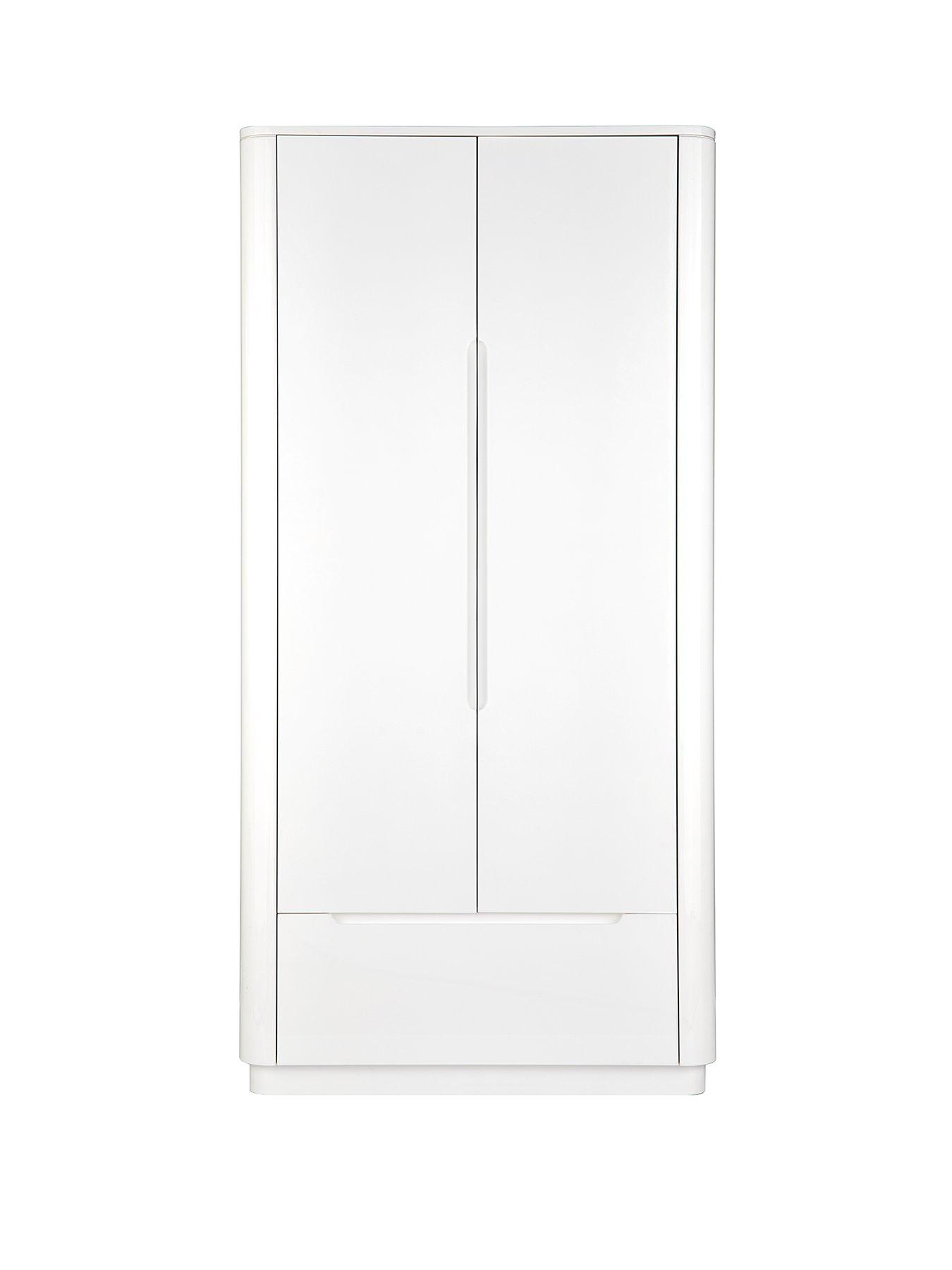 Product photograph of Very Home Gleam Gloss 2 Door 1 Drawer Wardrobe from very.co.uk