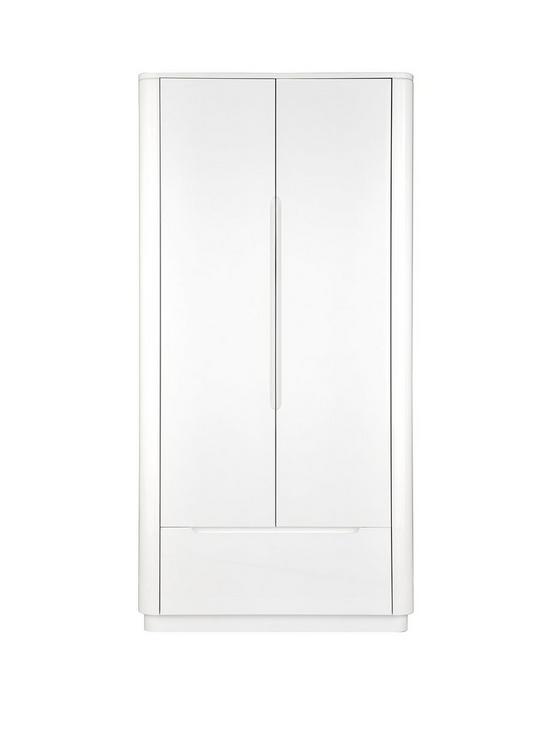 front image of very-home-gleam-gloss-2-door-1-drawer-wardrobe