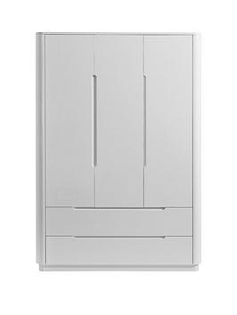 Product photograph of Very Home Gleam Gloss 3 Door 2 Drawer Wardrobe from very.co.uk