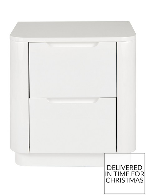 very-home-gleam-gloss-2-drawer-bedside-chest