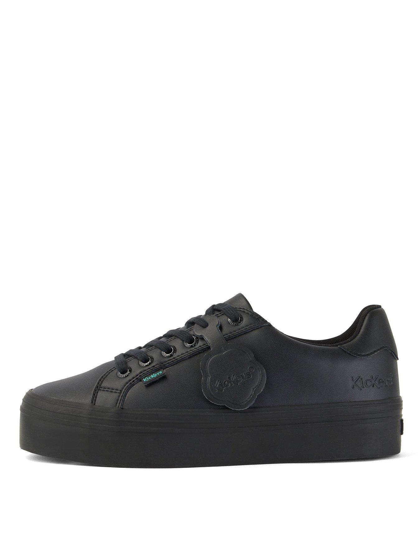 Kickers Tovni Stack Vegan Trainers - Black | very.co.uk