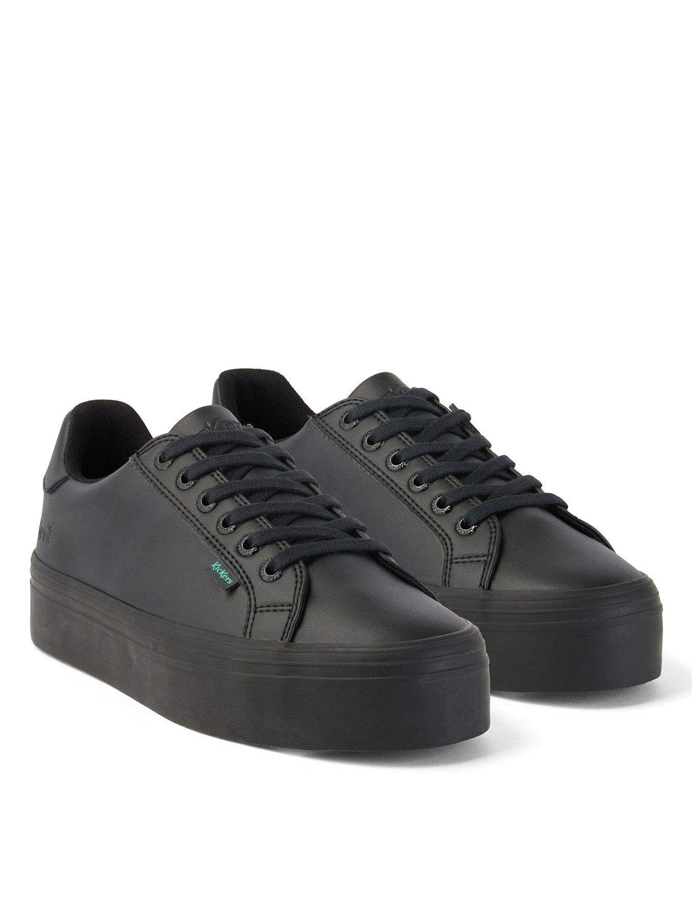 Image 3 of 7 of Kickers Tovni Stack Vegan Trainers - Black