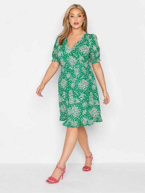 yours-floral-tea-dress-green
