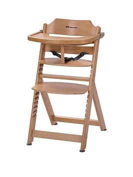 Product photograph of Bebe Confort Timba Highchair - Natural Wood from very.co.uk