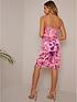  image of chi-chi-london-corset-style-floral-abstract-bodycon-dress--nbsppink