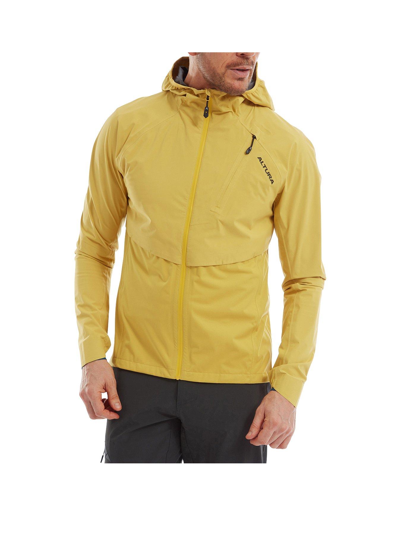Altura Esker Waterproof Packable Mens Cycling Jacket - Mustard | very.co.uk