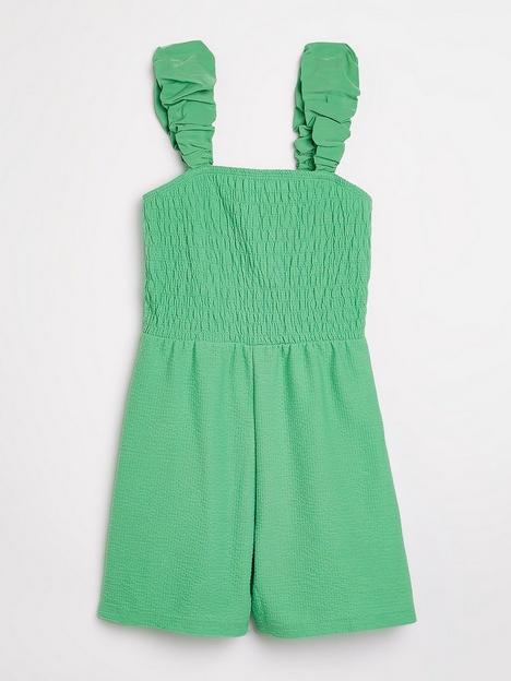 river-island-girls-ruched-playsuit-green