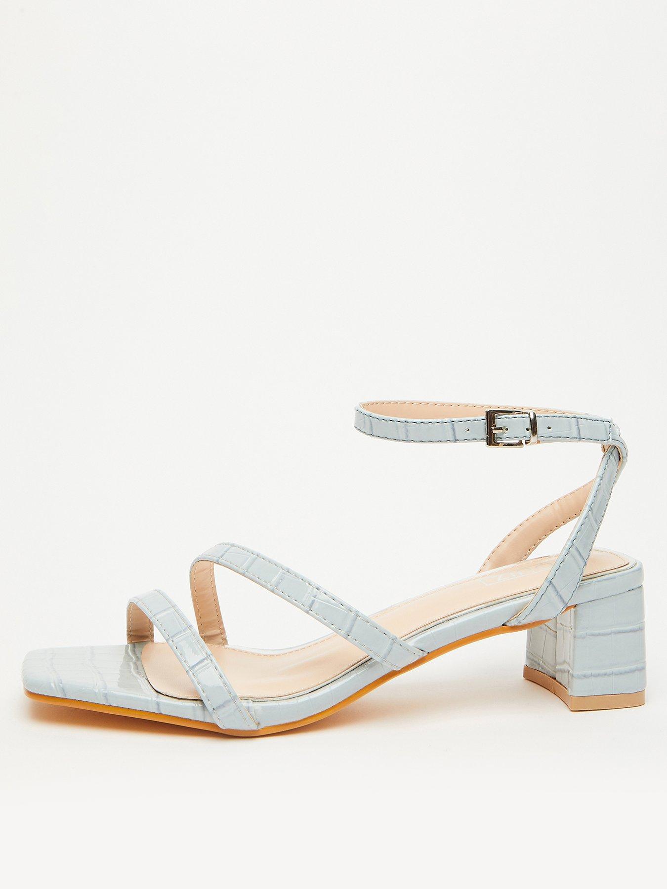 Light blue cheap strappy shoes