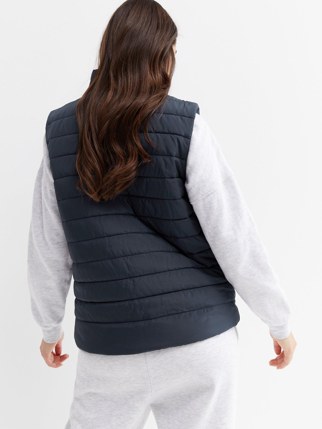 new look navy gilet