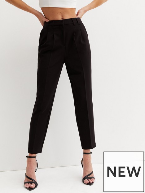 new-look-black-high-waist-tailored-trousers