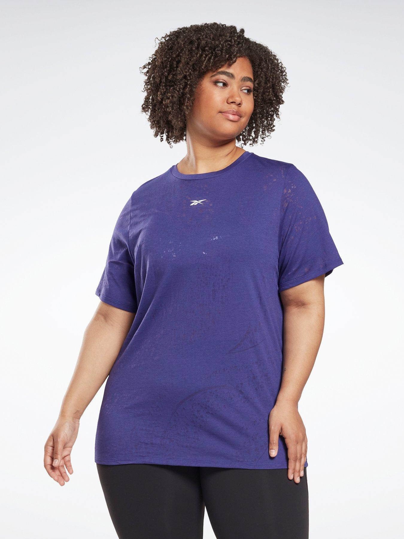 Reebok dri fit t clearance shirt womens purple