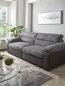 Product photograph of Armstrong 4 Seater Sofa - Grey - Fsc Reg Certified from very.co.uk