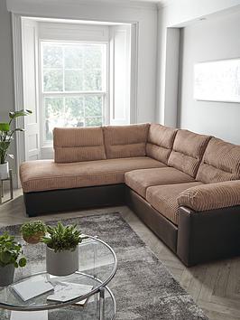 Product photograph of Armstrong Left Hand Corner Group Sofa - Brown - Fsc Reg Certified from very.co.uk
