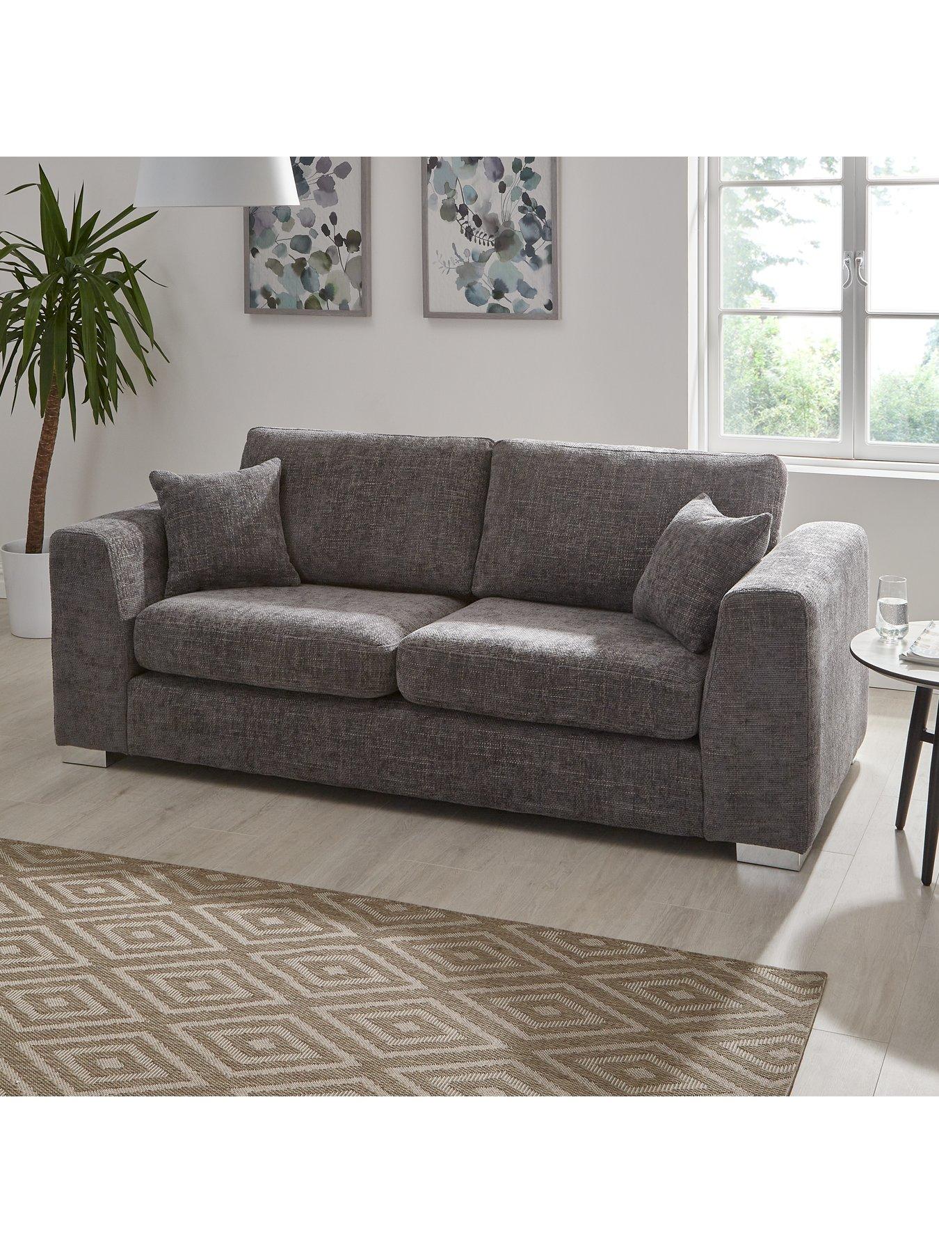 Product photograph of Very Home Maya Fabric Sofa Range - Grey - 2 Seater Sofa from very.co.uk