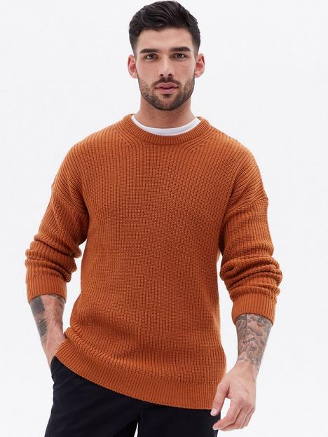 new-look-rust-fine-knit-relaxed-fit-crew-neck-jumper