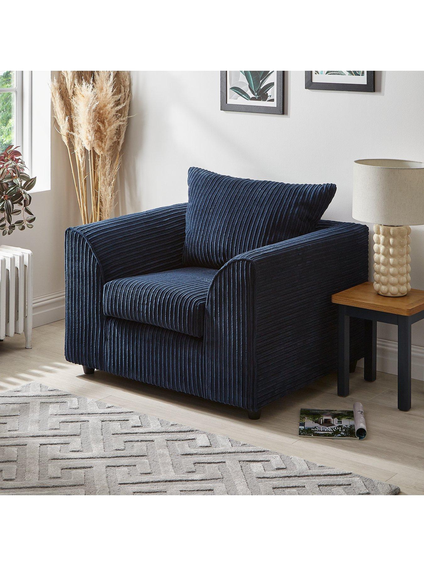 Product photograph of Very Home Leon Fabric Armchair from very.co.uk