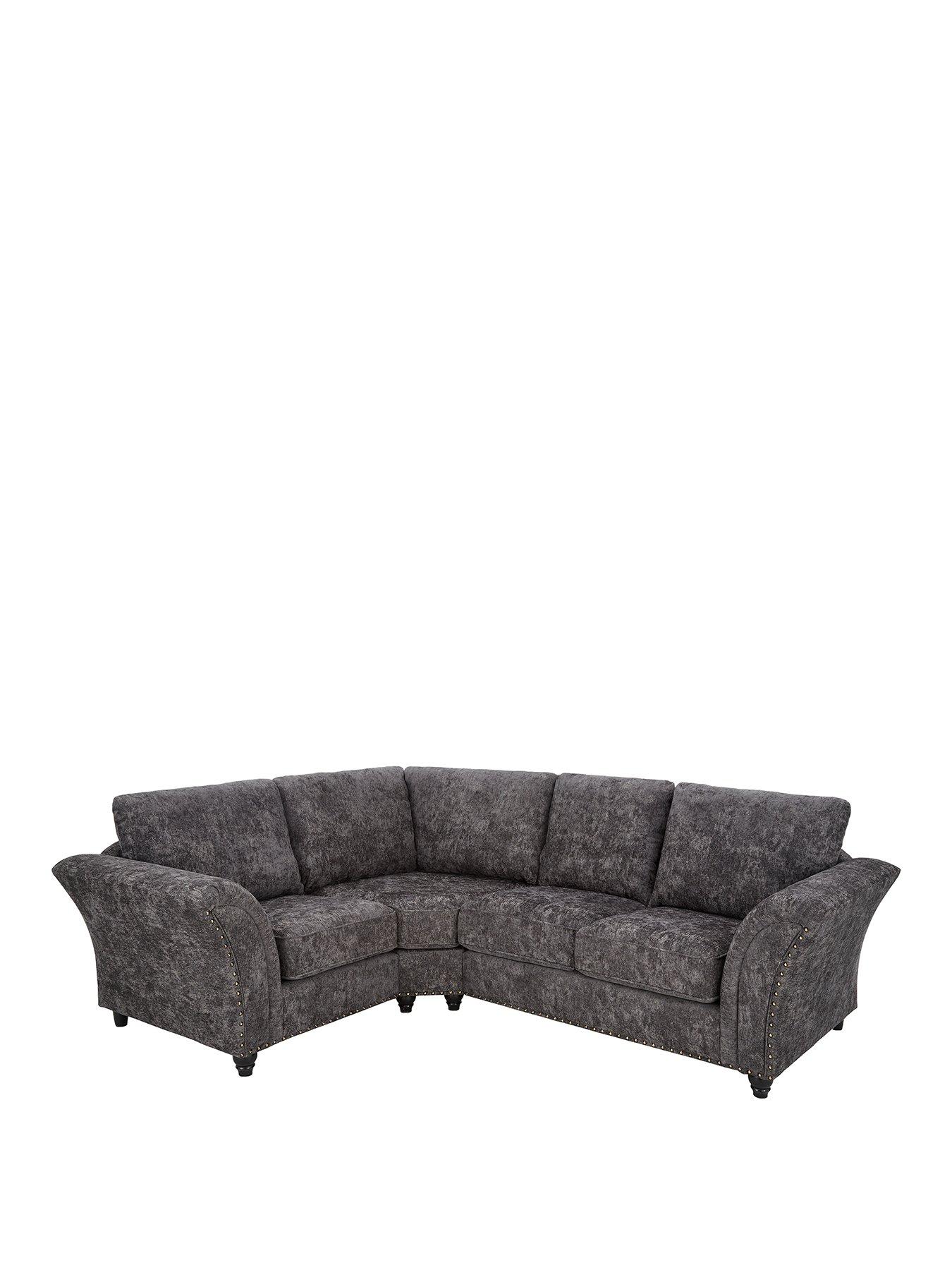 Very Home Ariel Fabric Left Hand Corner Chaise Sofa - Charcoal - FSC®  Certified