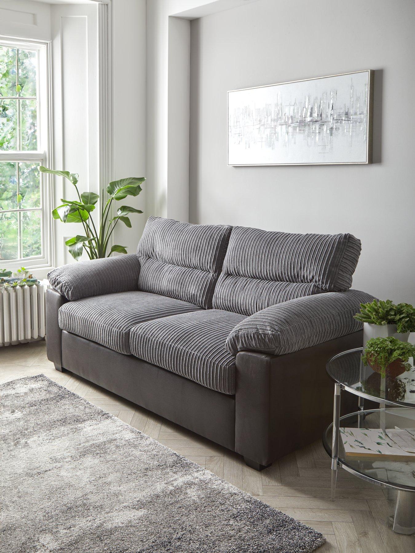 Product photograph of Armstrong 2 Seater Sofa - Grey - Fsc Reg Certified from very.co.uk