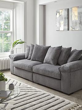 Product photograph of Very Home Amalfi 4 Seater Scatter Back Fabric Sofa - Fsc Reg Certified from very.co.uk