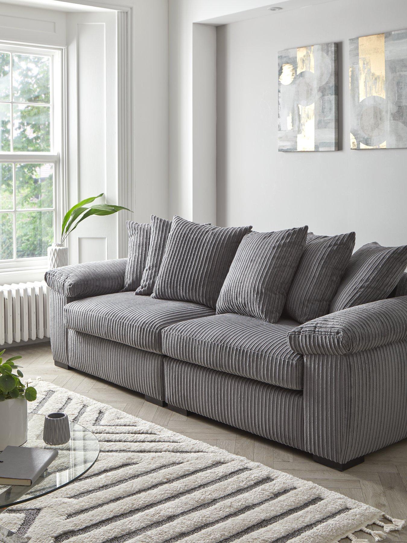 undefined Amalfi 4 Seater Scatter Back Fabric Sofa - FSC® Certified