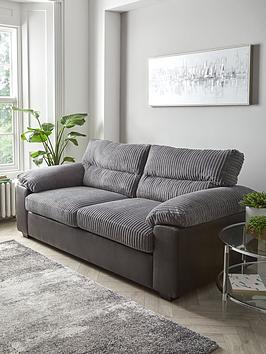 Product photograph of Armstrong 3 Seater Sofa - Grey - Fsc Reg Certified from very.co.uk