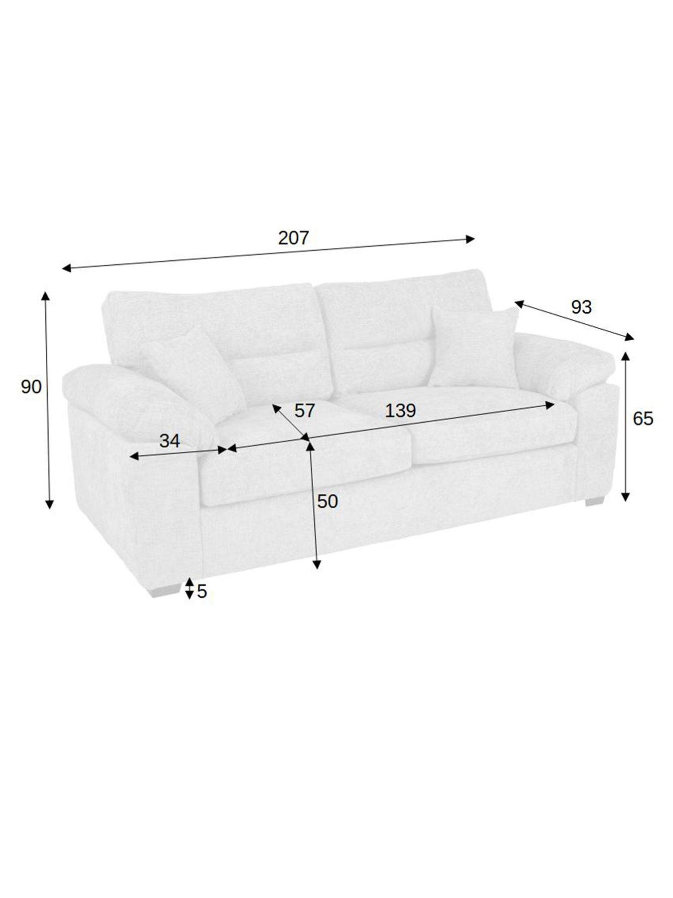 Image 5 of 6 of Armstrong 3 Seater Sofa - Grey