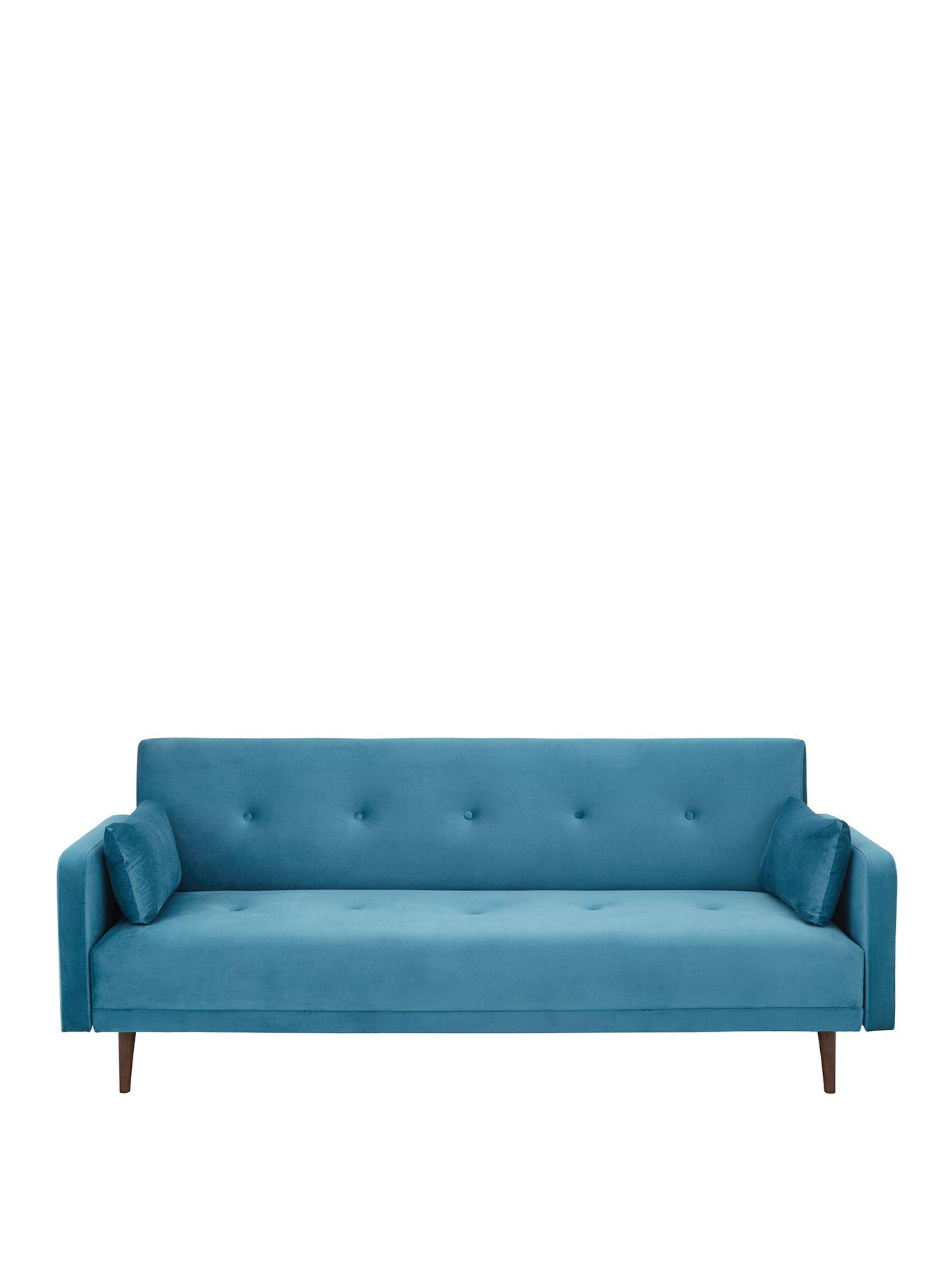 Image 2 of 6 of Very Home Cadiz Velvet Sofa Bed - Teal&nbsp;- FSC&reg; Certified
